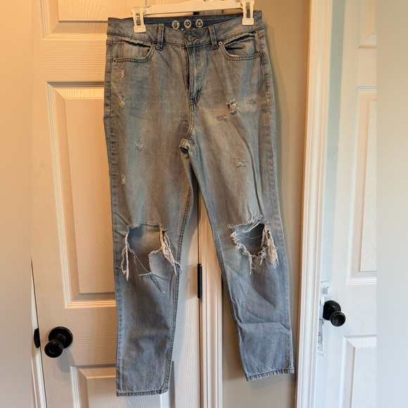 Rewash Blue Boyfriend Jeans Classic Denim Style - Picture 2 of 8